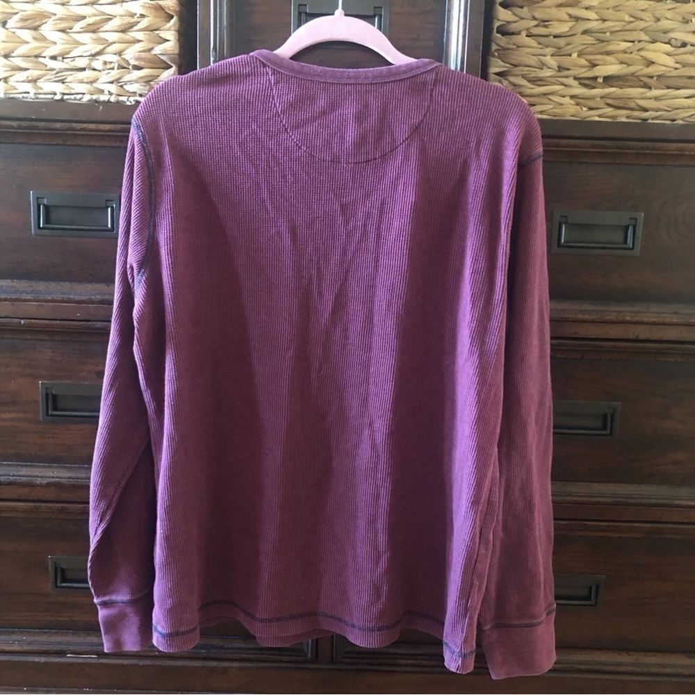 Merona red long sleeve sleep shirt in size L - Picture 2 of 7